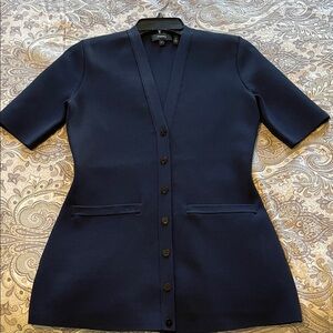 Theory Midnight Blue V-Neck Cardigan